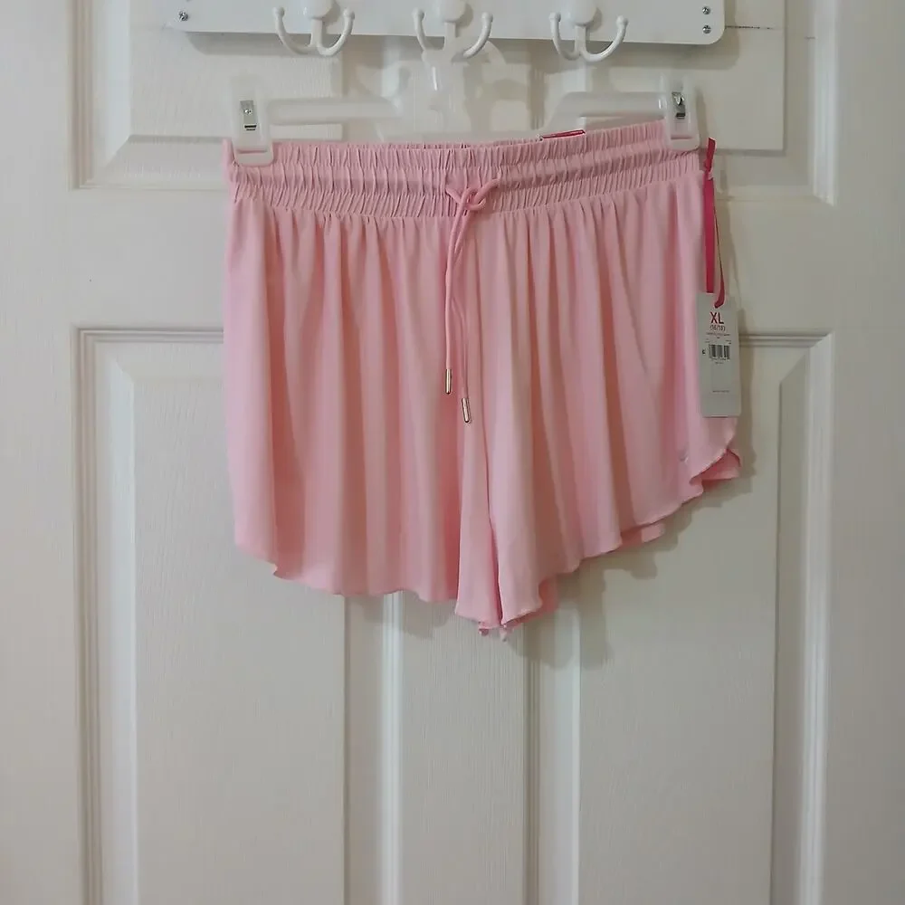 Justice Girls XL 16/18 Pink Flutter Skort Shorts 2-in-1 Athletic NWT Drawstring